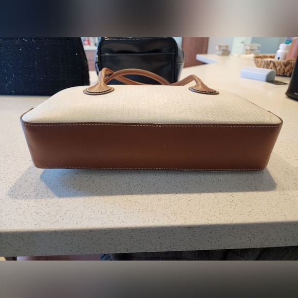 Marge Sherwood Soft Tote Bag Brown Leather & Canvas - Picture 4 of 8